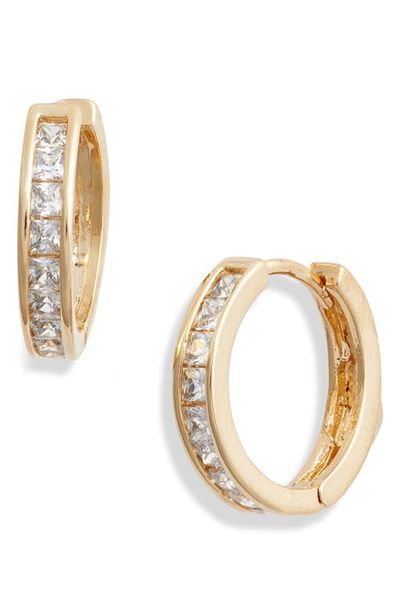 Child of Wild Child of Wild Bronte Cubic Zirconia Huggie Hoop Earrings