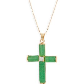 Child of Wild Child of Wild Giovanni Jade Cross Pendant Necklace