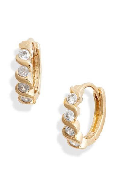 Child of Wild Child of Wild Loxley Cubic Zirconia Huggie Hoop Earrings