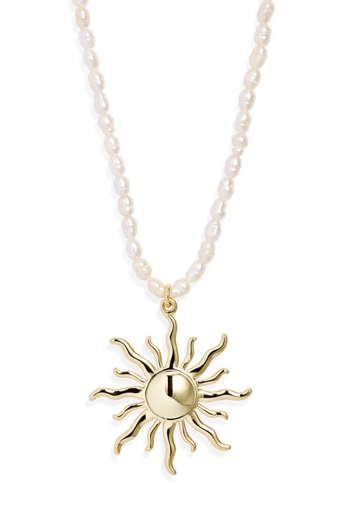Child of Wild Child of Wild Sun Rays Genuine Pearl Pendant Necklace