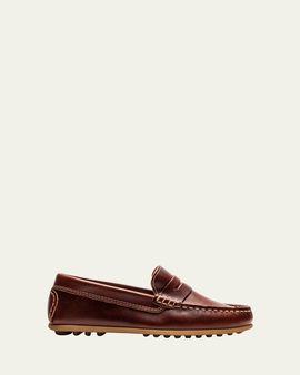 Childrenchic Boy's Alex Leather Penny Loafers, Toddler/Kids