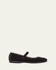 Childrenchic Girl's Cassie Velvet Mary Jane Ballerina Flats, Toddler/Kids - 1