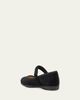 Childrenchic Girl's Cassie Velvet Mary Jane Ballerina Flats, Toddler/Kids - 4