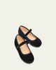 Childrenchic Girl's Cassie Velvet Mary Jane Ballerina Flats, Toddler/Kids - 5
