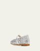 Childrenchic Girl's Stella Glitter Mary Jane Ballerina Flats, Toddler/Kids - 4