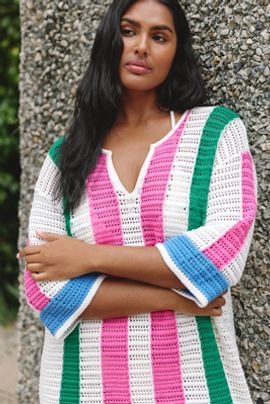 Chinti & Parker 100% Cotton Crochet Mini Dress