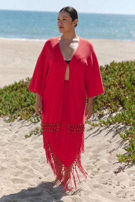 Chinti & Parker Beaded Fringe Skirt