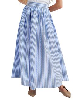 Chinti & Parker Chinit & Parker Women's Cotton Oxfort Stripe Skirt