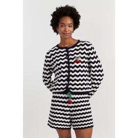 Chinti & Parker Chinti & Parker Cotton Cherry Crochet Cardigan