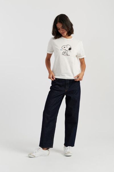 Chinti & Parker Chinti & Parker Cotton Snoopy Embroidered T-Shirt
