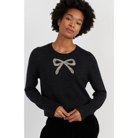 Chinti & Parker Chinti & Parker Embellished Bow Sweater