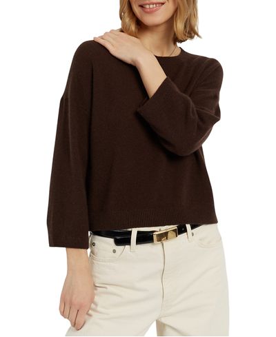 Chinti & Parker Chinti & Parker Women's Cloud Cashmere Cropped Sleeve Sweater