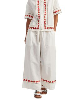 Chinti & Parker Chinti & Parker Women's Linen-Blend Strawberry Trousers