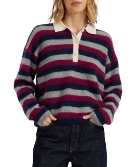 Chinti & Parker Chinti & Parker Women's Merino Stripe Polo Top