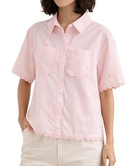 Chinti & Parker Chinti & Parker Women's Sienna Linen-Blend Scallop Edge Shirt