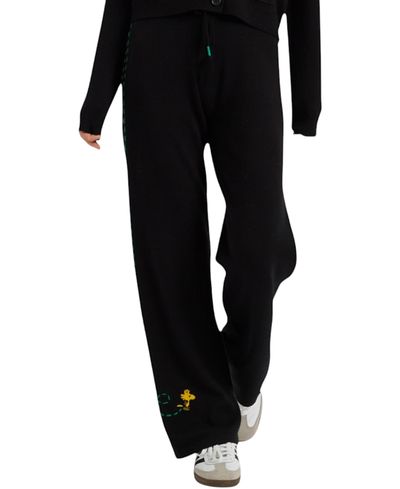 Chinti & Parker Chinti & Parker Women's Wool-Cashmere Peanuts Stripe Wide Leg Track Pants