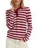 Chinti & Parker Chinti & Parker Women's Wool-Cashmere Stripe Collared Sweater - 1