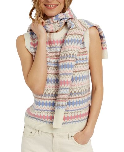 Chinti & Parker Chinti & Parker Women's Wool Cashmere Fair Isle V-Neck Tank