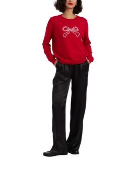 Chinti & Parker Chinti & Parker Wool-Cashmere Bow Embroidered Sweater 