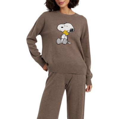 Chinti & Parker Chinti & Parker Wool-Cashmere Snoopy & Woodstock Sweater
