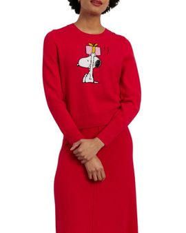 Chinti & Parker Chinti & Parker Wool-Cashmere Snoopy's Gift Sweater