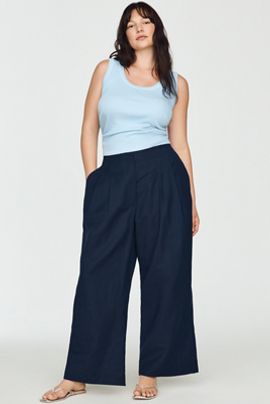 Chinti & Parker Linen Cotton Wide-Leg Pants