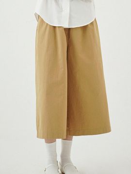 CHIQUITA Chino Shirring Cotton Pants [Beige] (231501SBE)
