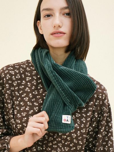 CHIQUITA Corduroy Muffler [Green] (244701SGN)