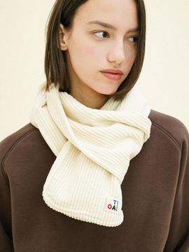 CHIQUITA Corduroy Muffler Scarf [Cream] (244701SCR)