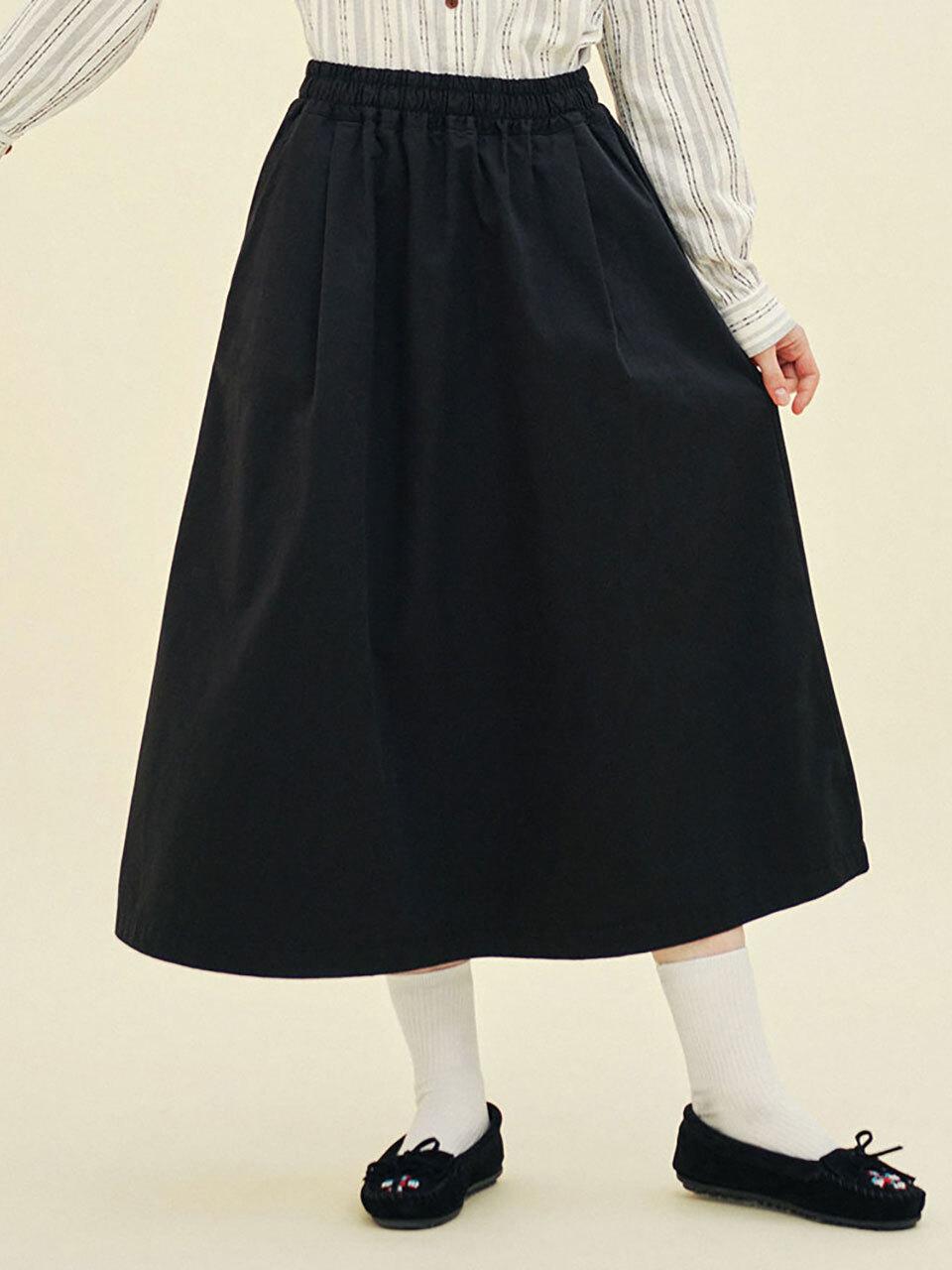 CHIQUITA Cotton Chino Skirt (Black) (243401SBK)