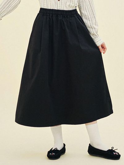 CHIQUITA Cotton Chino Skirt (Black) (243401SBK)
