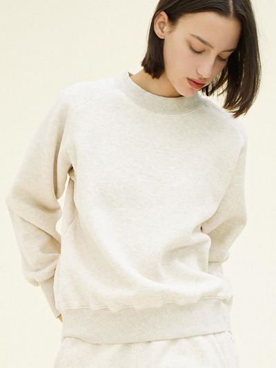 CHIQUITA Cotton Napping Raglan Sweatshirt [Light Beige] (244602SOT)