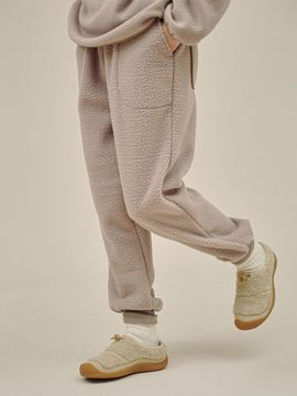 CHIQUITA Fleece Solid Pants [Beige] (234502SBE)