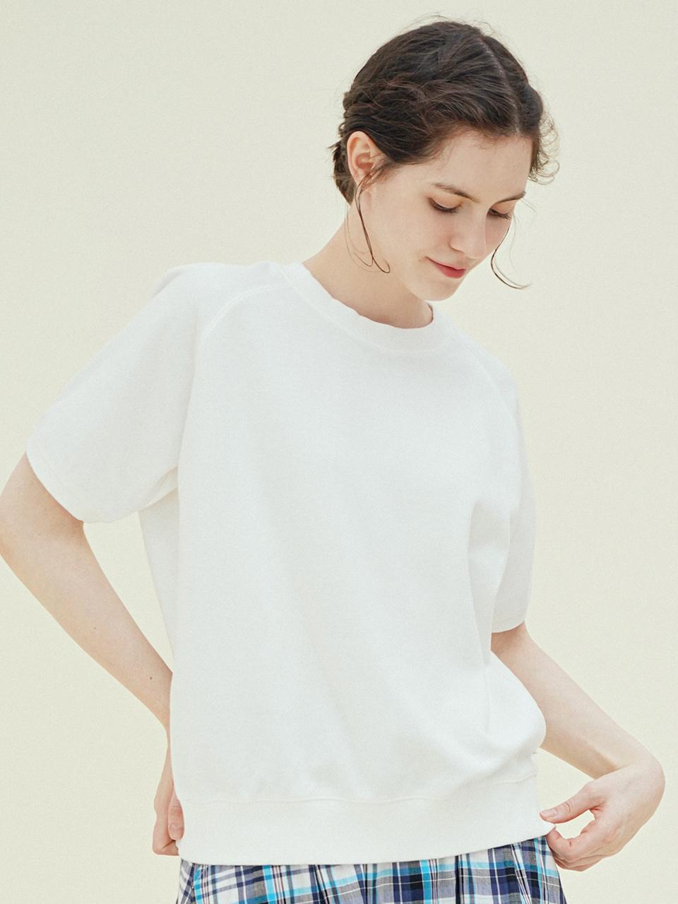 CHIQUITA Quarter Length Double Cotton Sweatshirt (242605SIV)