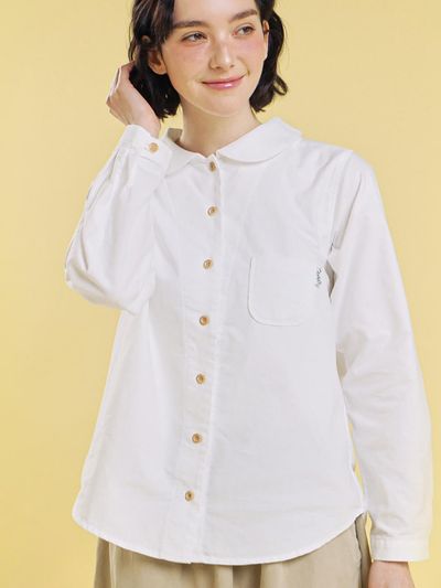 CHIQUITA Round Oxford Shirt [WHITE] (241302SWH)