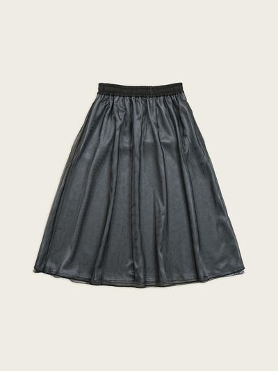 CHIQUITA Sheer Mesh Lined Skirt [Grey] (251401SGR)