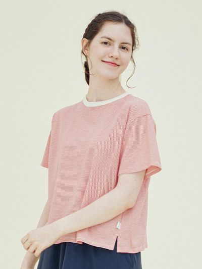 CHIQUITA Short Quarter Sleeve T-Shirt (ST) (242601TRD) [Red]