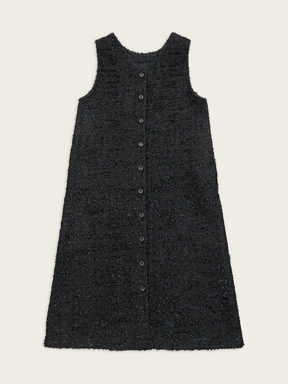 CHIQUITA Tweed Reversible Wide Stitch Dress [Black] (251201SBK)