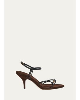 Chloé 80mm Matilda Strappy Leather Sandals