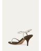 Chloé 80mm Zia Embellished Mixed Leather Sandals - 4