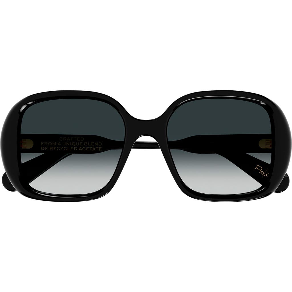 Chloé Chloé 55mm Gradient Polarized Square Sunglasses