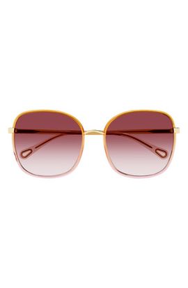 Chloé Chloé 56mm Gradient Polarized Square Sunglasses