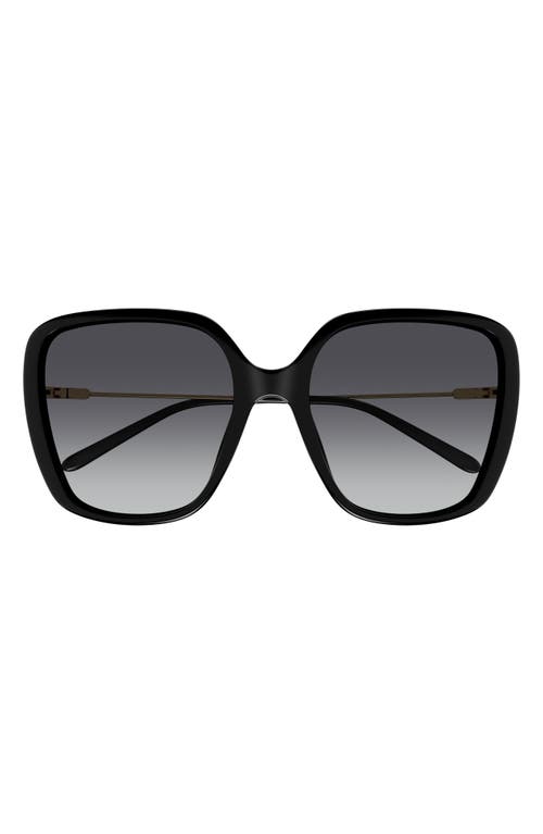 Chloé Chloé 57mm Rectangular Sunglasses