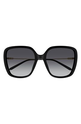 Chloé Chloé 57mm Rectangular Sunglasses