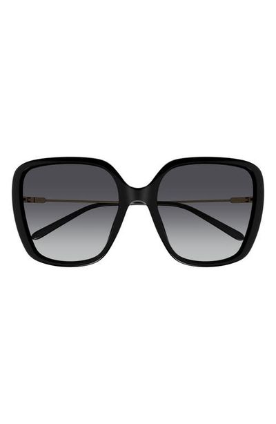 Chloé Chloé 57mm Rectangular Sunglasses