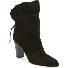 Chloé Chloé Anouk Ruffled Suede Ankle Boot