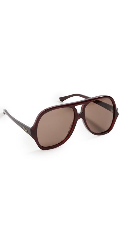Chloé Chloé Aviator Sunglasses Brown-Brown-Brown One