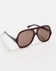 Chloé Chloé Aviator Sunglasses Brown-Brown-Brown One - 4