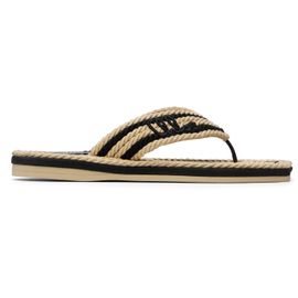 Chloé Chloé Beige & Black 'Chloé Sand' Slides