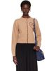 Chloé Chloé Beige Fitted Logo Cardigan - 1